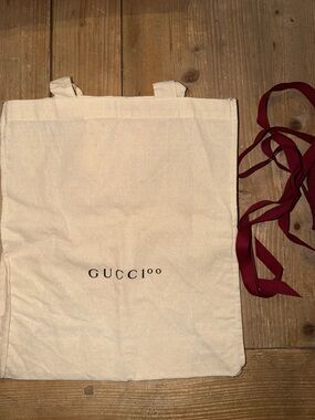 Gucci 100th Anniversary Large Canvas Tote Shoulder with Gucci Ribbon New